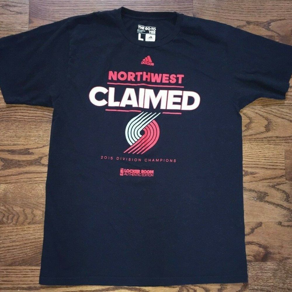 Portland Trailblazers NBA 2015 Northwest Claimed adidas T-Shirt Men's Large